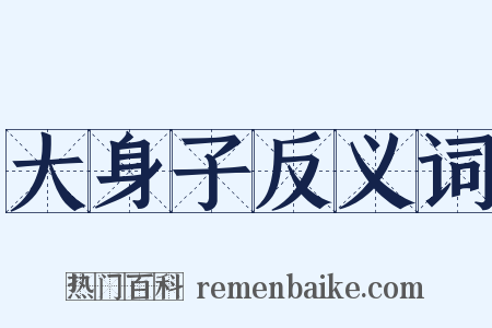 大身子反义词是什么意思的图片